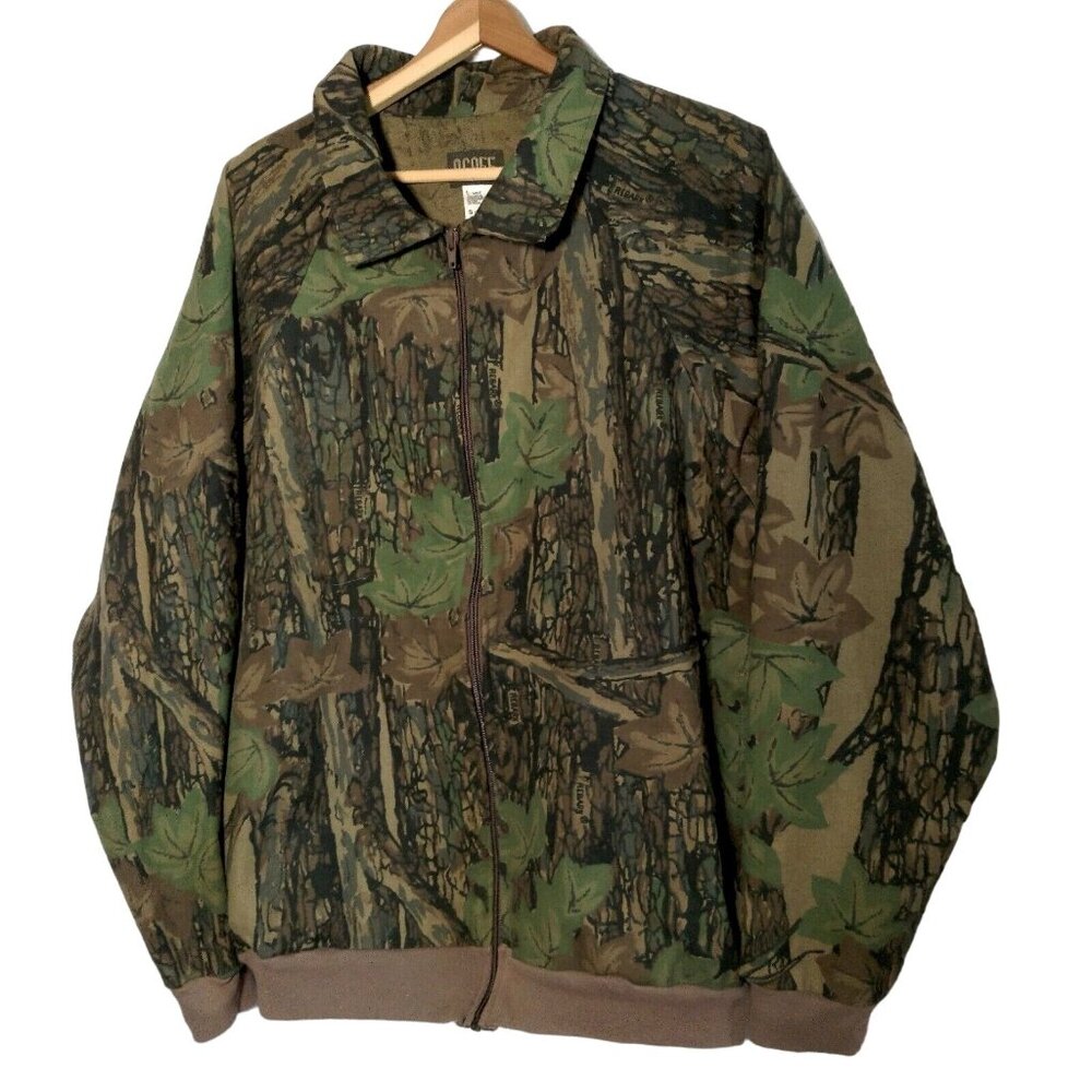 Ocoee Rabark Camouflage Jacket Men L Chamois Heavy Flannel Camo Zip Hunting Hunt
